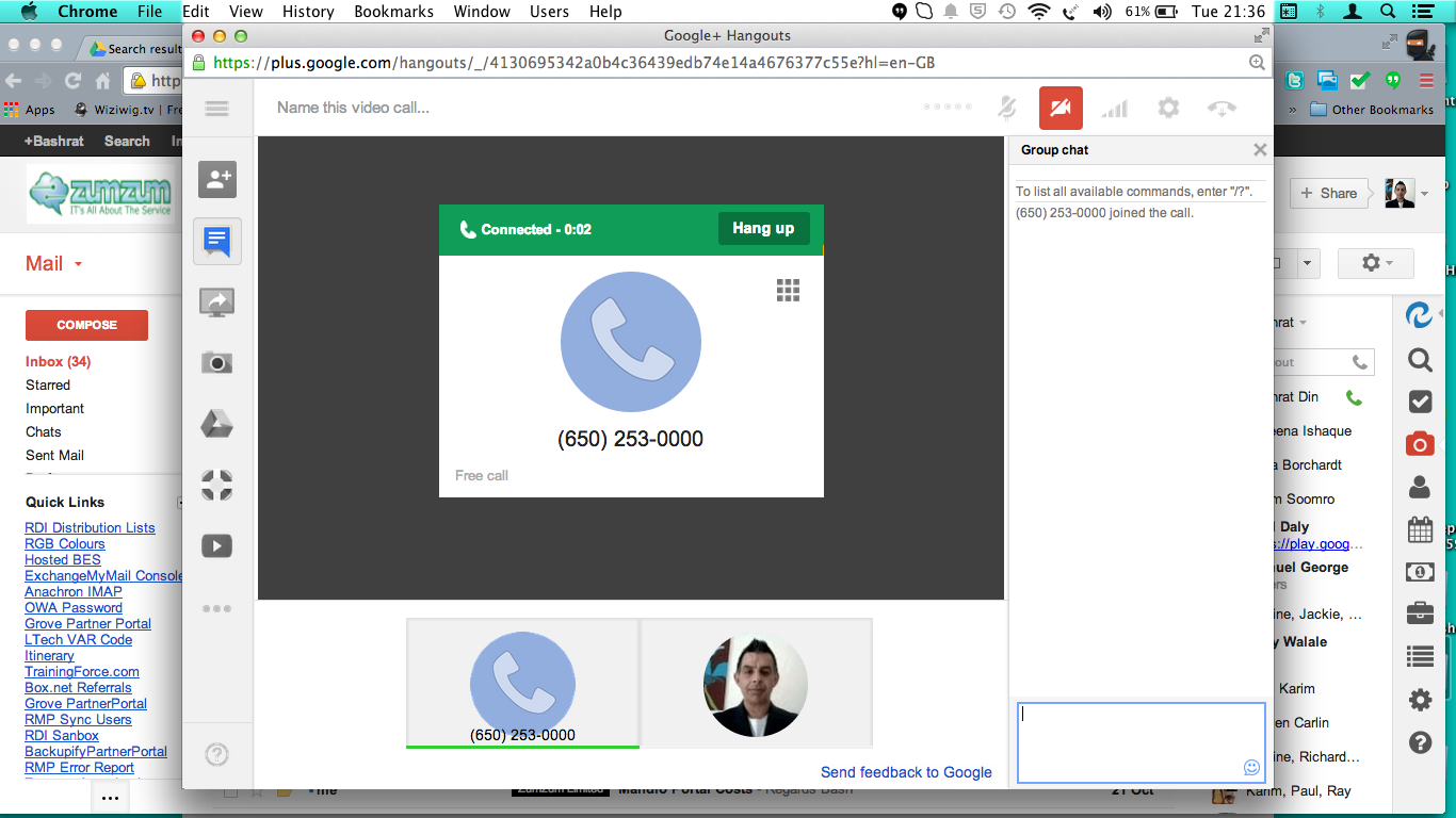 Make free phone calls to the USA and Canada from Google Hangouts for iOS