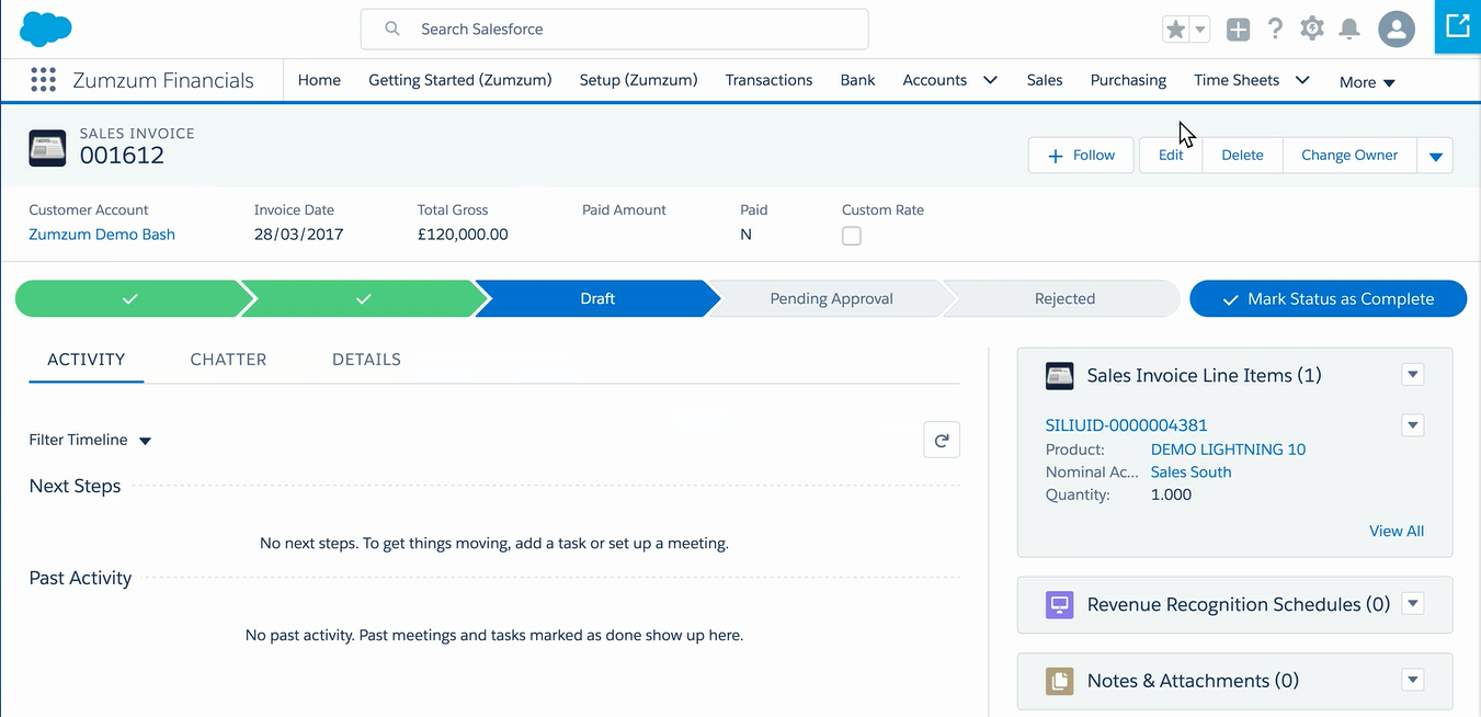 Get Your Sales Invoices Paid Lightning Fast with Zumzum Financials, Accounting for Salesforce