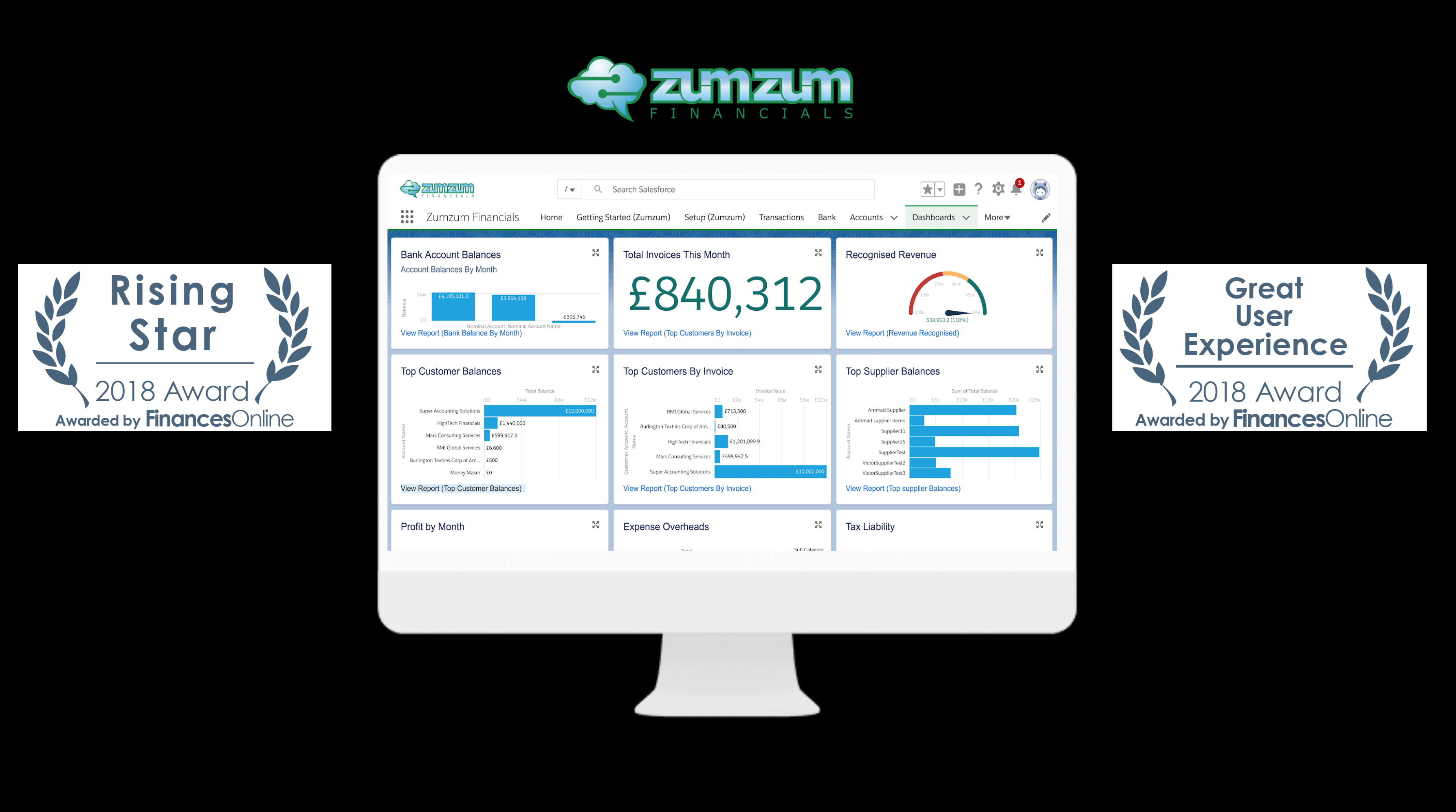 Zumzum Financials, SMB Accounting Software for Salesforce, wins 2018