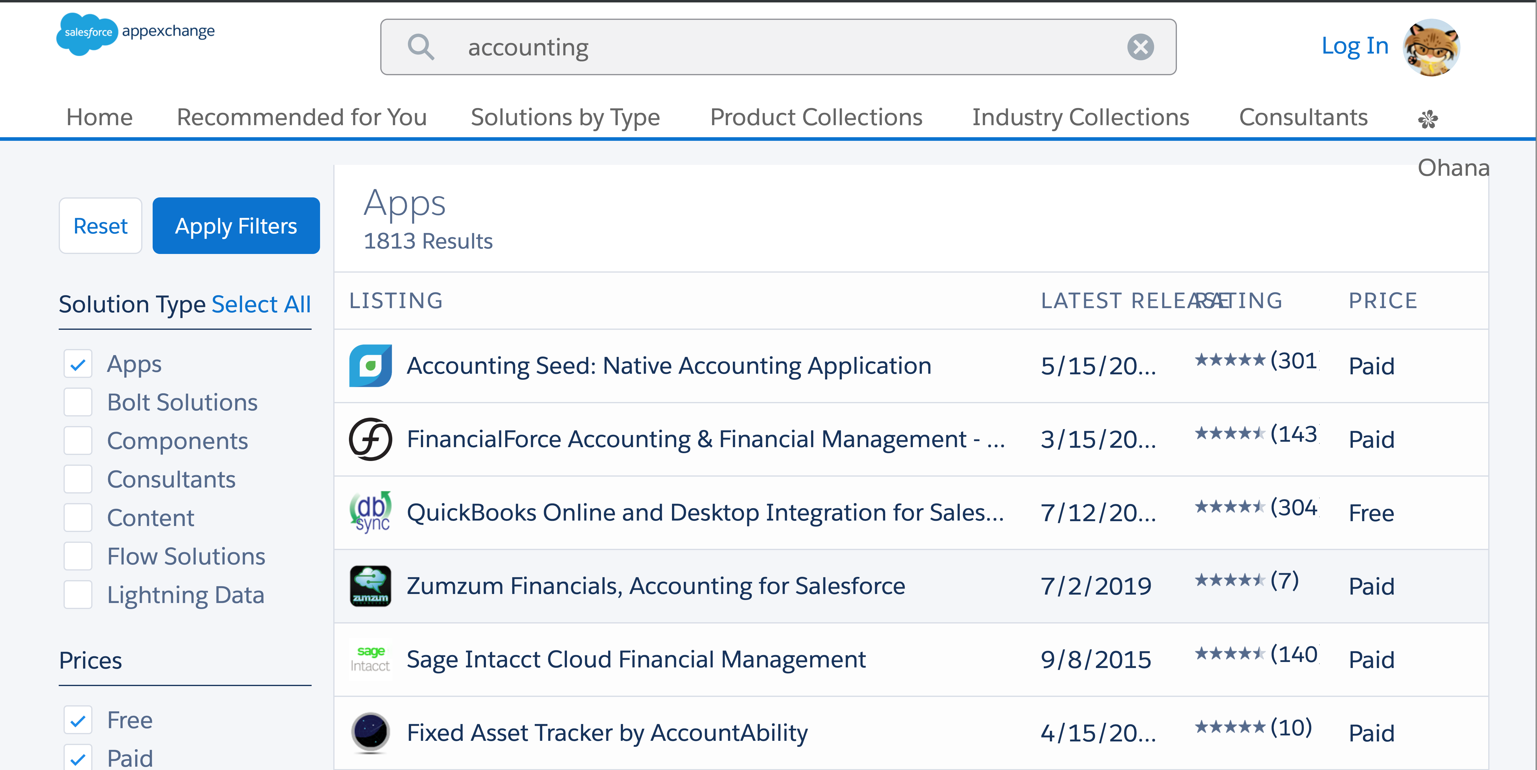 SalesforceAppExchangeAccountingApps