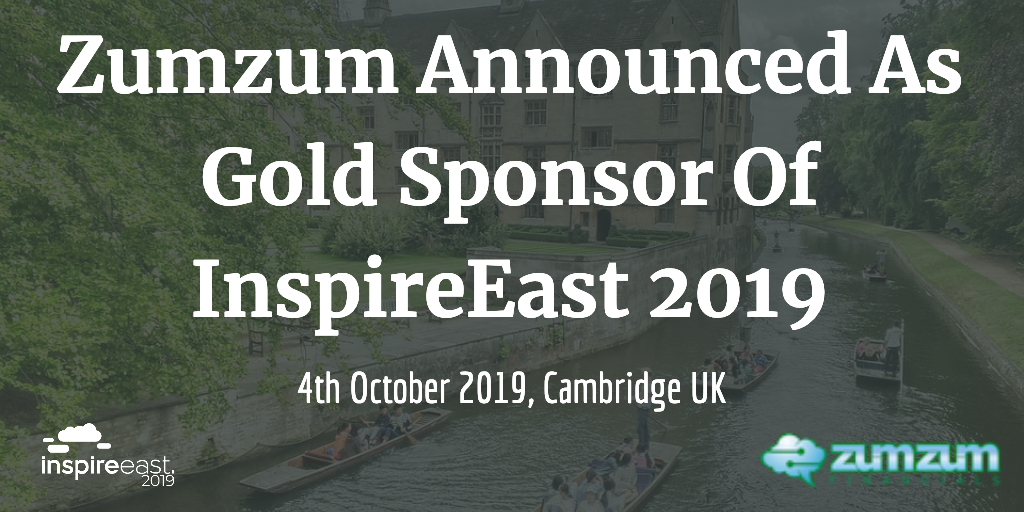 Zumzum Announced As Gold Sponsor Of InspireEast 2019, harnessing the power of the Salesforce platform using clicks not code